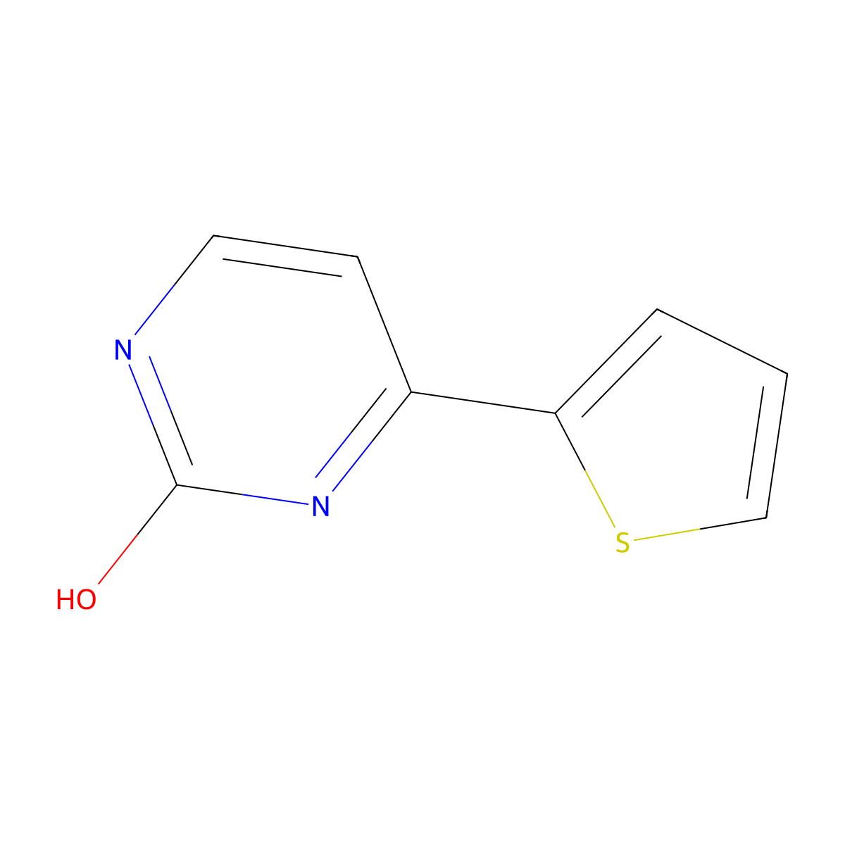 4-(Thiophen-2-yl)pyrimidin-2-ol molecular structure, CAS 1269294-26-9