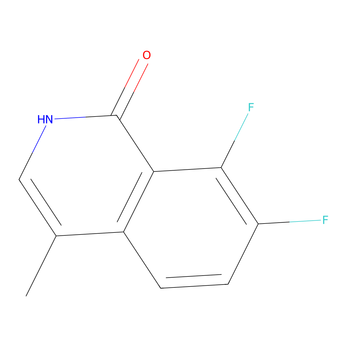 7,8-difluoro-4-methylisoquinolin-1(2H)-one molecular structure, CAS 1269294-33-8