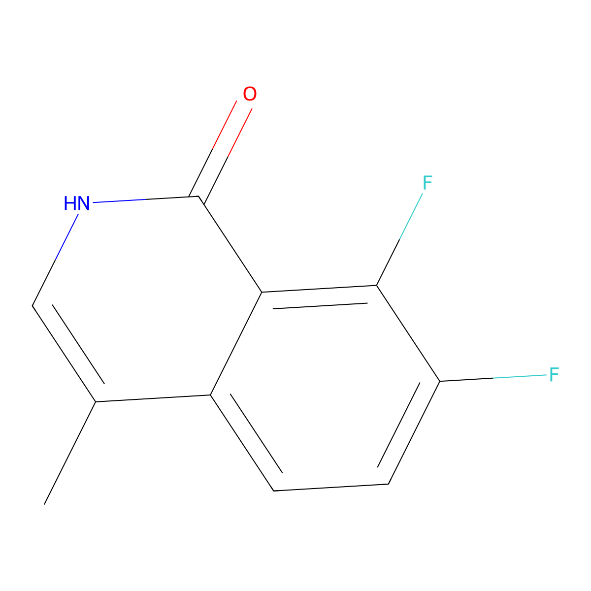 7,8-difluoro-4-methylisoquinolin-1(2H)-one molecular structure, CAS 1269294-33-8