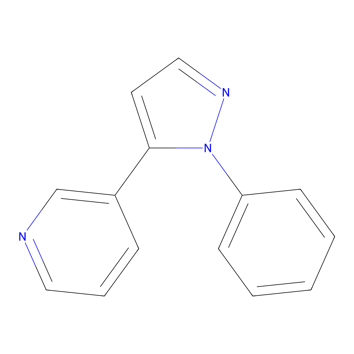 3-(1-phenyl-1H-pyrazol-5-yl)pyridine molecular structure, CAS 1269294-36-1
