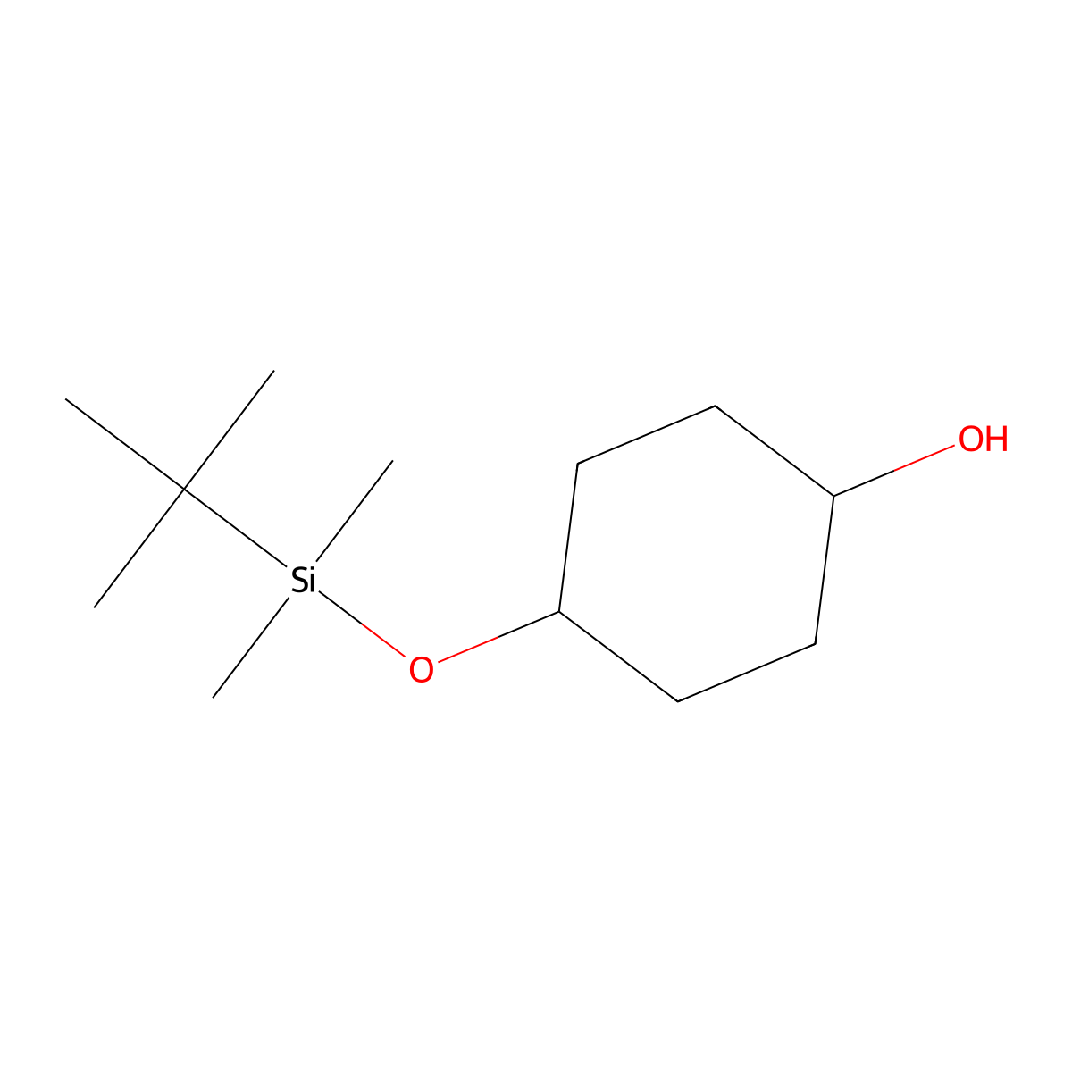 cis-4-((t-Butyldimethylsilyl)oxy)cyclohexan-1-ol molecular structure, CAS 126931-29-1