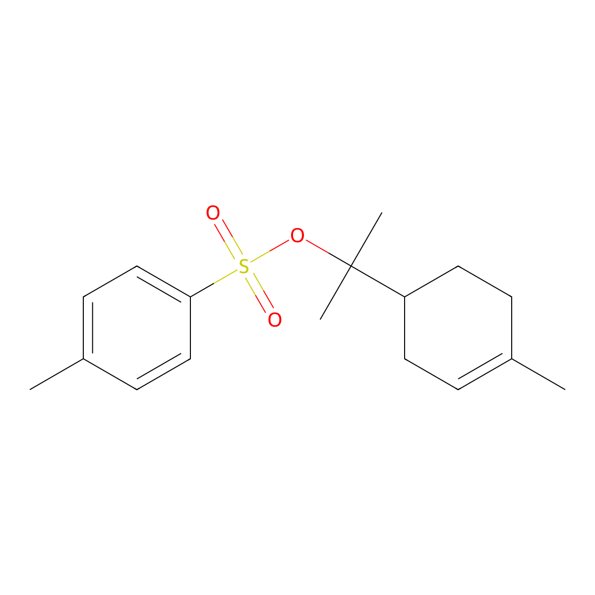 2-(4-Methylcyclohex-3-en-1-yl)propan-2-yl 4-methylbenzene-1-sulfonate molecular structure, CAS 126932-91-0