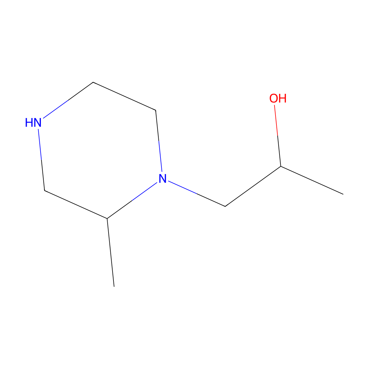 1-(2-Methylpiperazin-1-YL)propan-2-OL molecular structure, CAS 126934-46-1