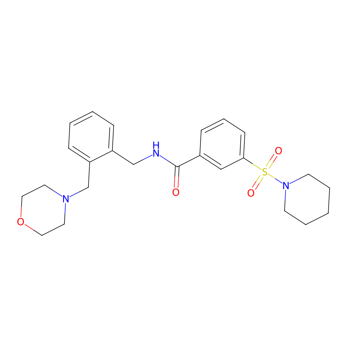 N-[2-(morpholin-4-ylmethyl)benzyl]-3-(piperidin-1-ylsulfonyl)benzamide molecular structure, CAS 1269353-90-3