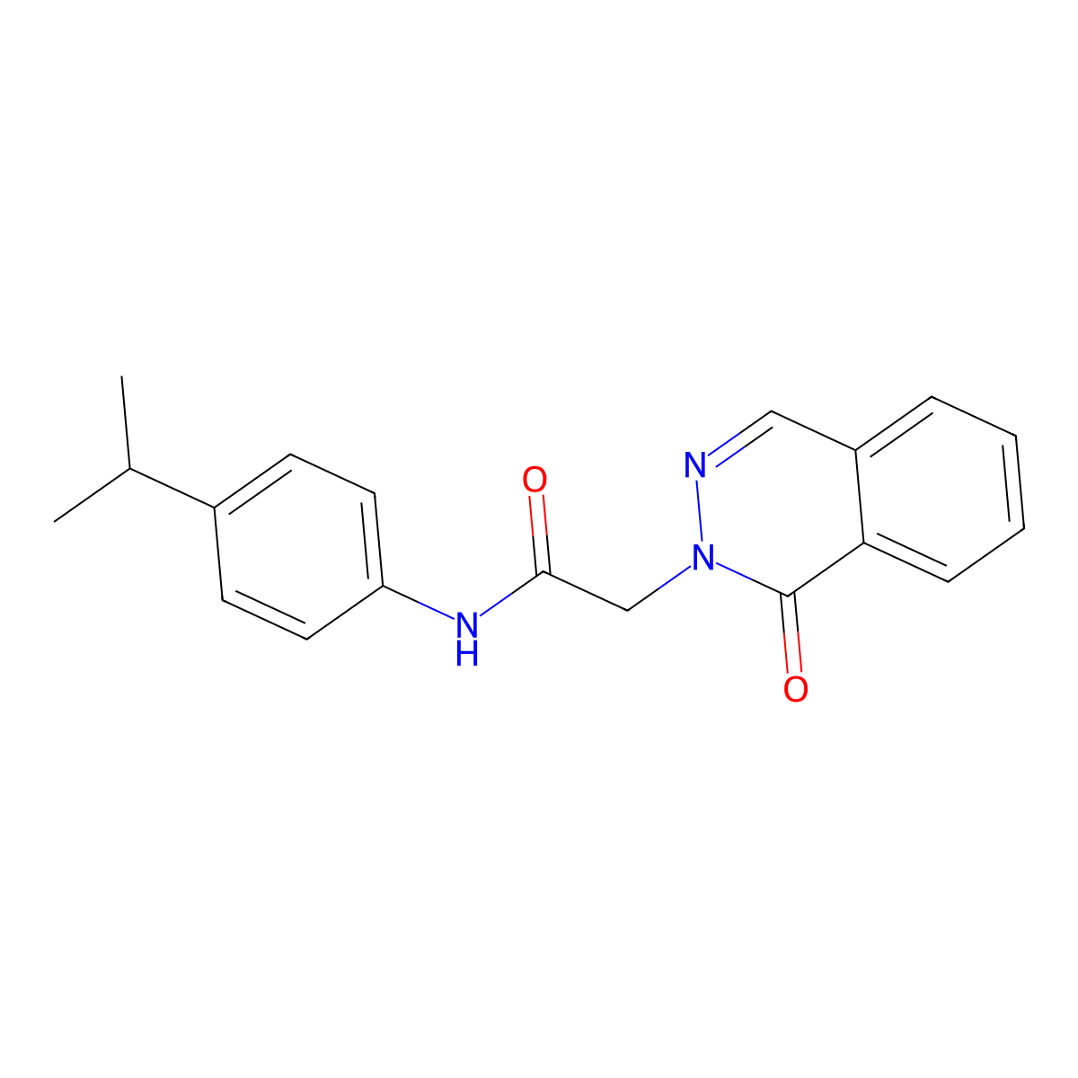 N-(4-isopropylphenyl)-2-(1-oxophthalazin-2(1H)-yl)acetamide molecular structure, CAS 1269364-32-0