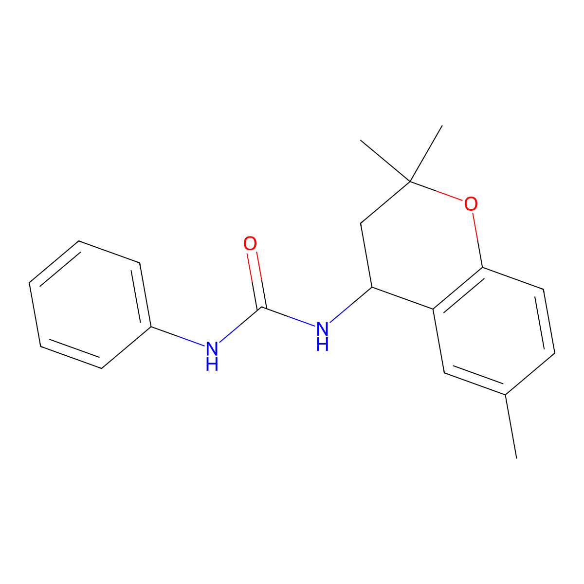1-phenyl-3-(2,2,6-trimethyl-3,4-dihydro-2H-chromen-4-yl)urea molecular structure, CAS 1269364-36-4