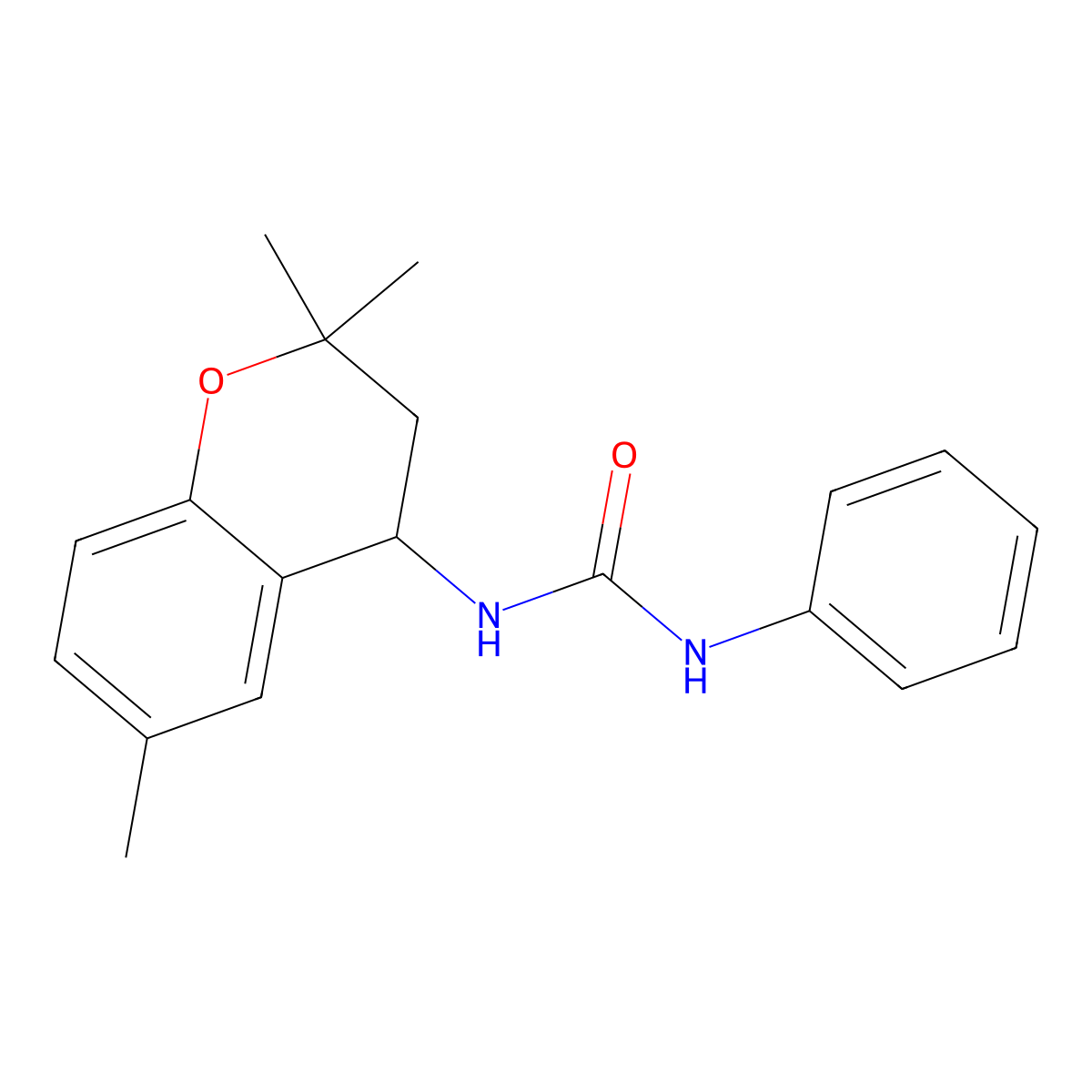 1-phenyl-3-(2,2,6-trimethyl-3,4-dihydro-2H-chromen-4-yl)urea molecular structure, CAS 1269364-36-4