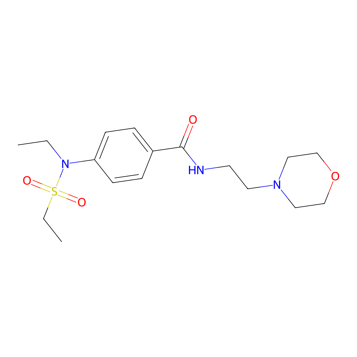 4-[ethyl(ethylsulfonyl)amino]-N-[2-(morpholin-4-yl)ethyl]benzamide molecular structure, CAS 1269364-75-1
