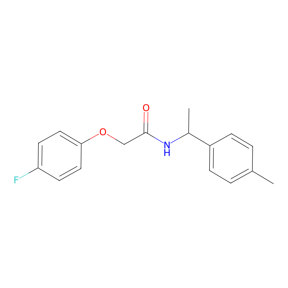 2-(4-fluorophenoxy)-N-[1-(4-methylphenyl)ethyl]acetamide molecular structure, CAS 1269366-65-5