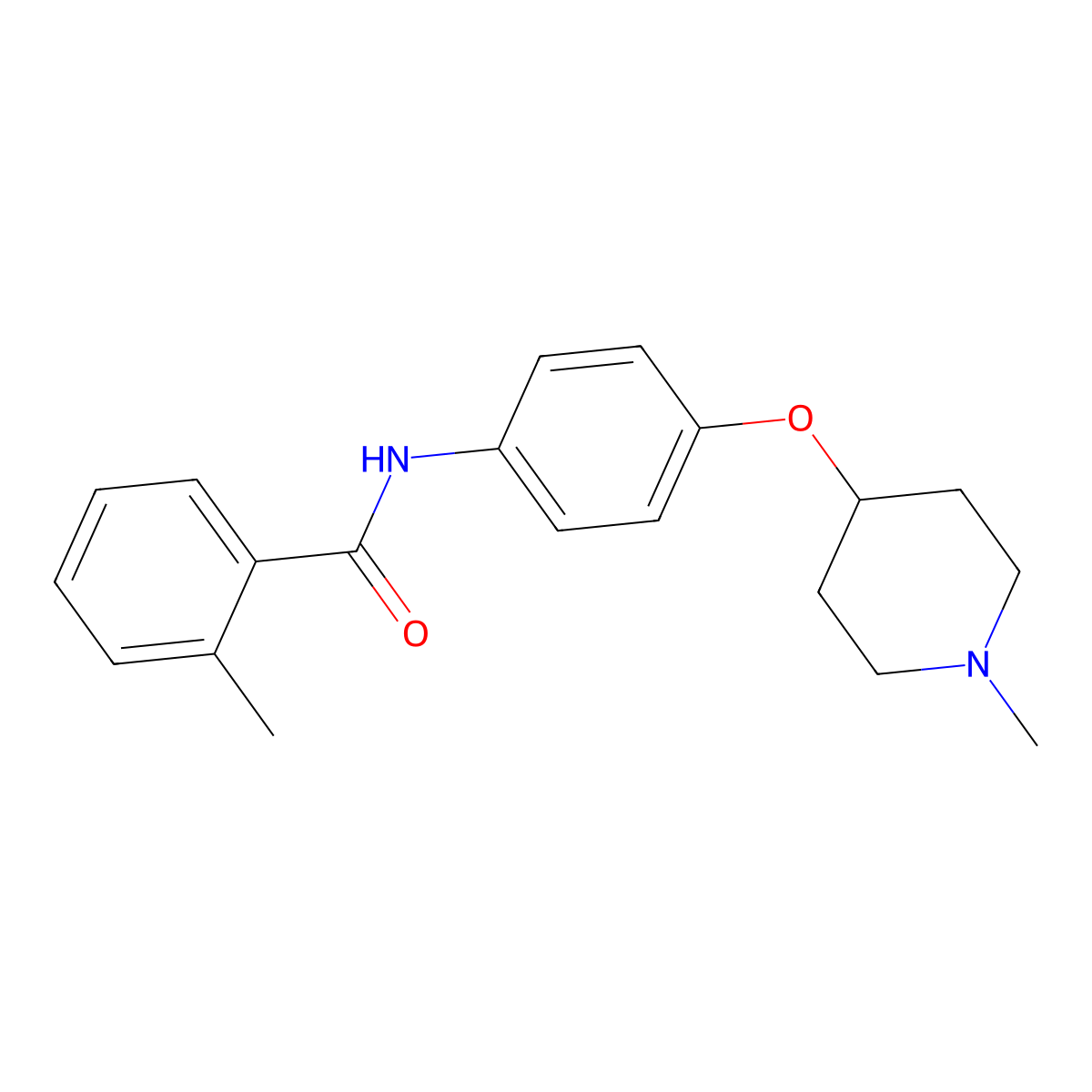 2-methyl-N-{4-[(1-methylpiperidin-4-yl)oxy]phenyl}benzamide molecular structure, CAS 1269367-38-5