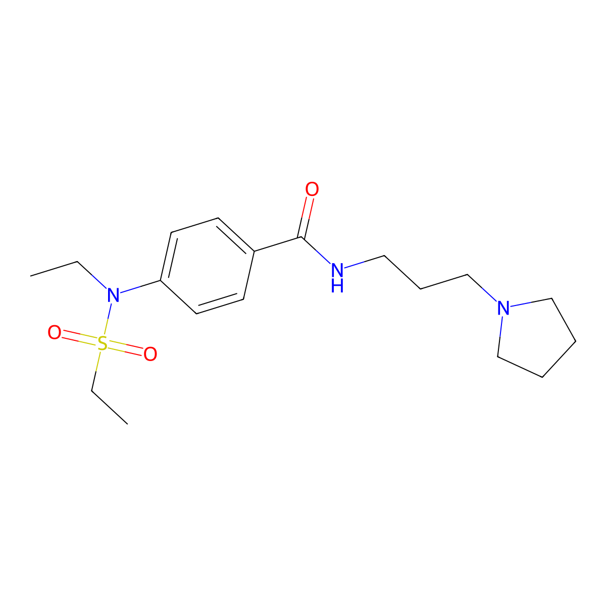 4-[ethyl(ethylsulfonyl)amino]-N-[3-(pyrrolidin-1-yl)propyl]benzamide molecular structure, CAS 1269368-48-0
