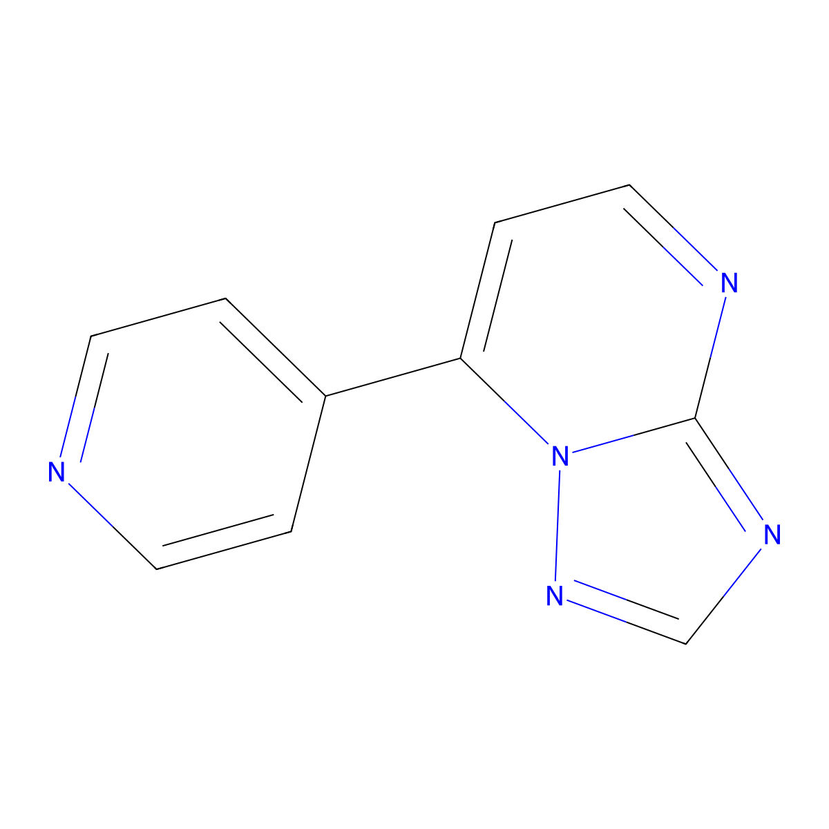 4-([1,2,4]Triazolo[1,5-a]pyrimidin-7-yl)pyridine molecular structure, CAS 1269369-42-7