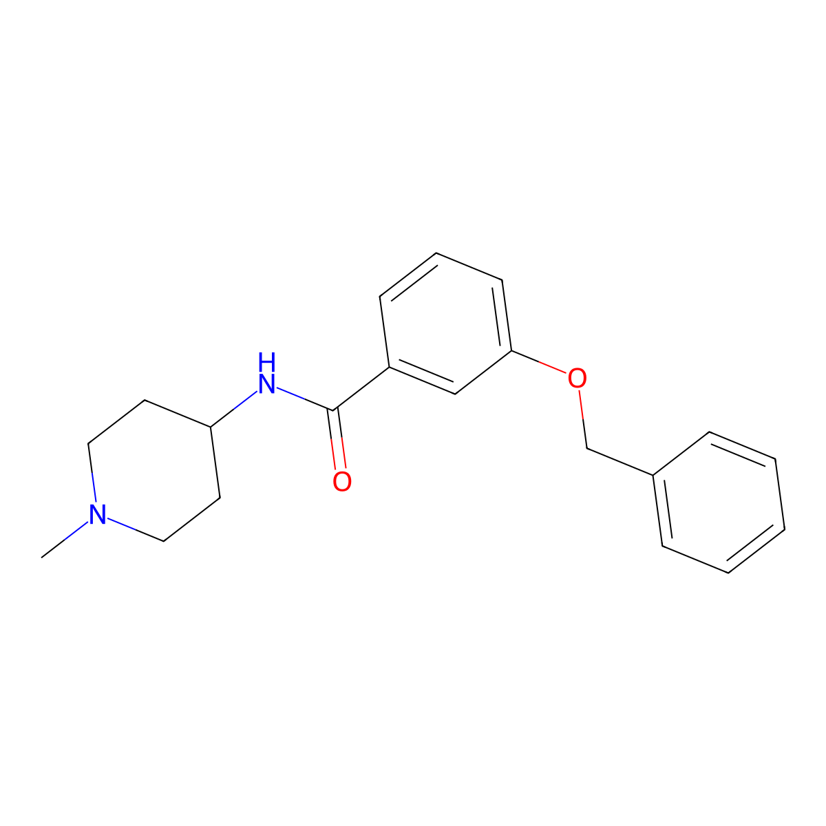 3-(benzyloxy)-N-(1-methylpiperidin-4-yl)benzamide molecular structure, CAS 1269369-45-0