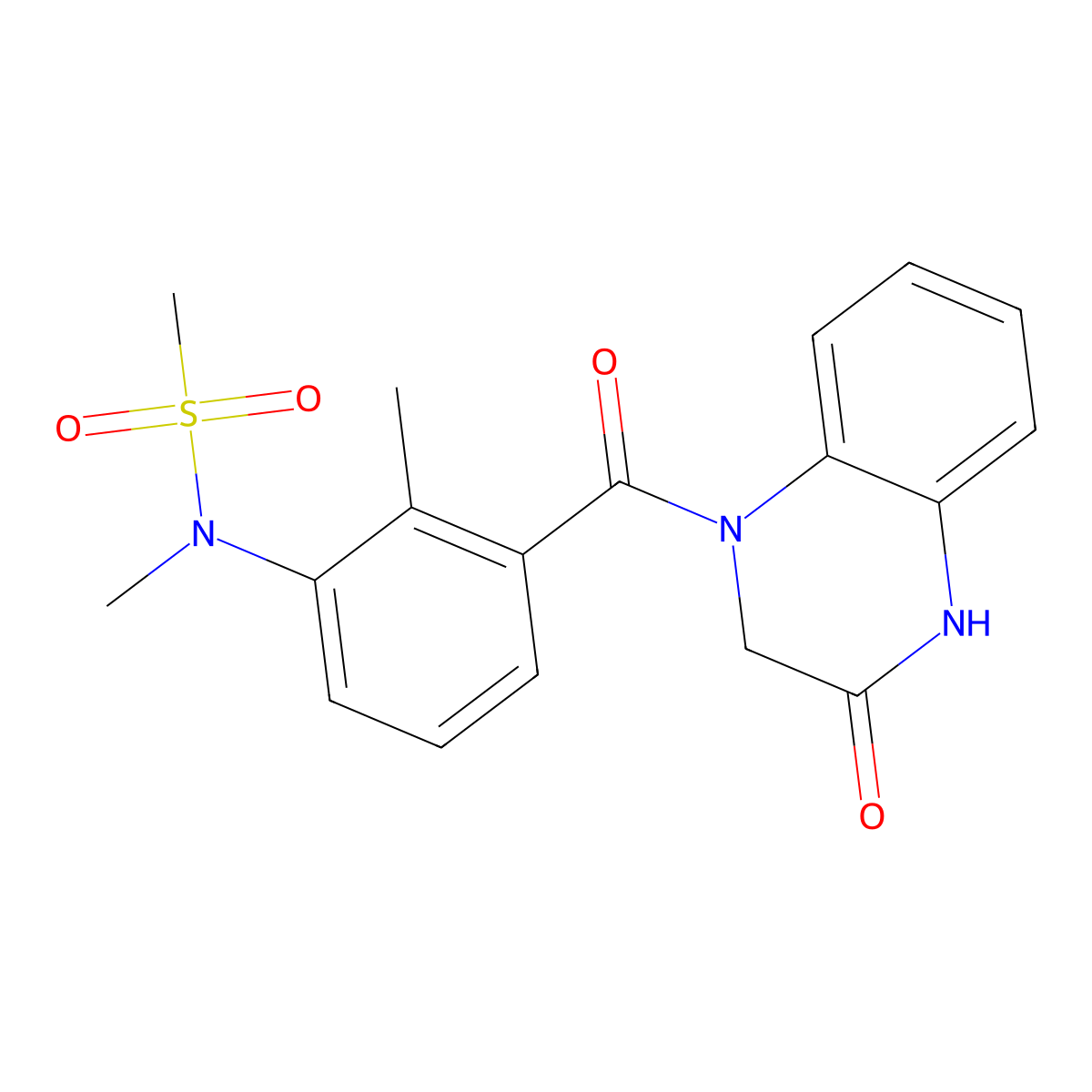 N-methyl-N-{2-methyl-3-[(3-oxo-3,4-dihydroquinoxalin-1(2H)-yl)carbonyl]phenyl}methanesulfonamide molecular structure, CAS 1269369-70-1