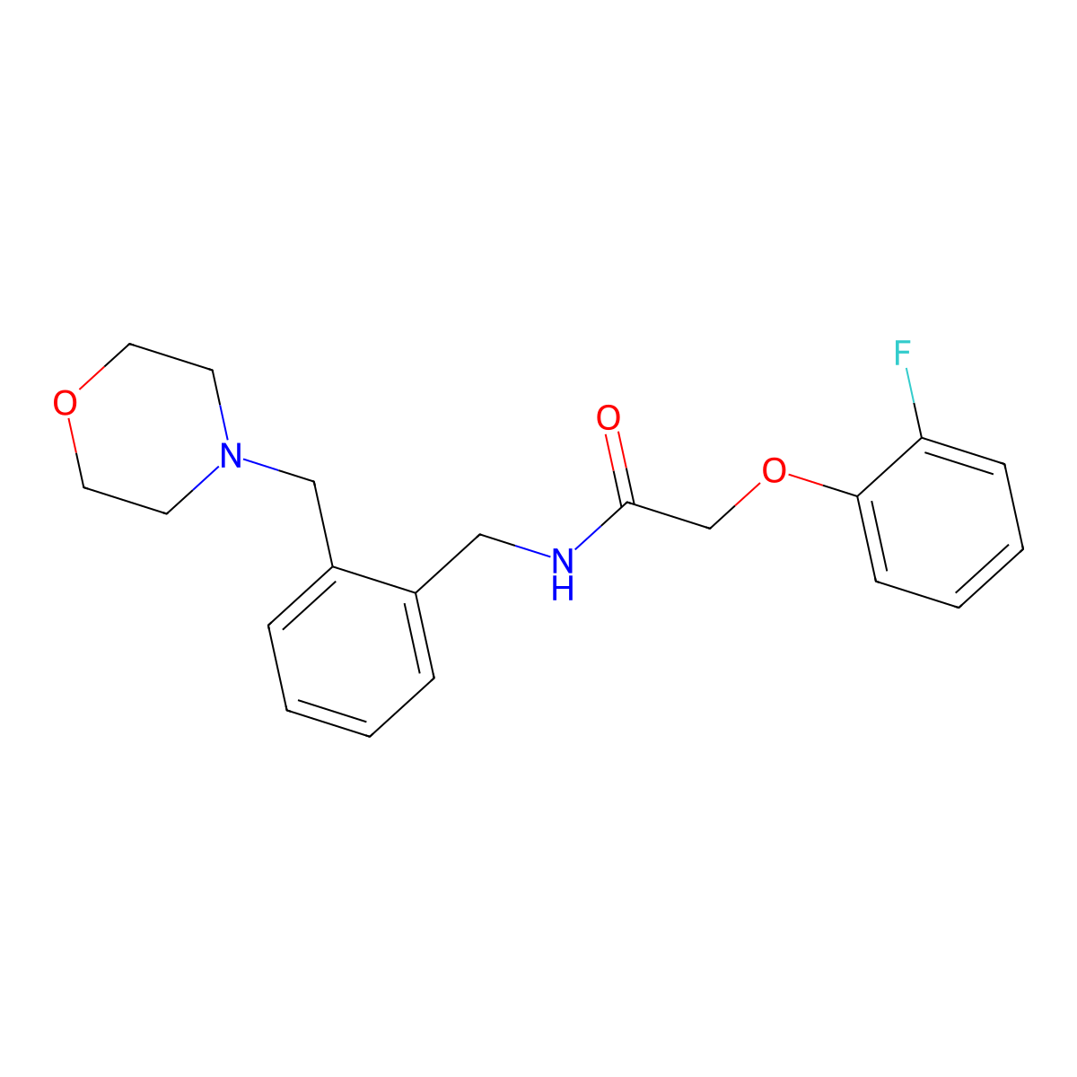 2-(2-fluorophenoxy)-N-[[2-(morpholin-4-ylmethyl)phenyl]methyl]acetamide molecular structure, CAS 1269370-79-7