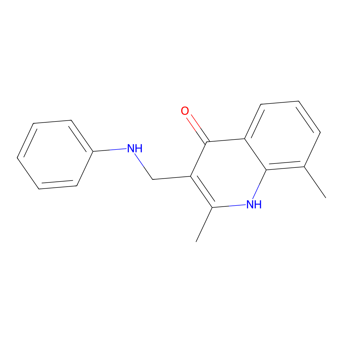 3-(anilinomethyl)-2,8-dimethyl-4(1H)-quinolinone molecular structure, CAS 1269375-32-7