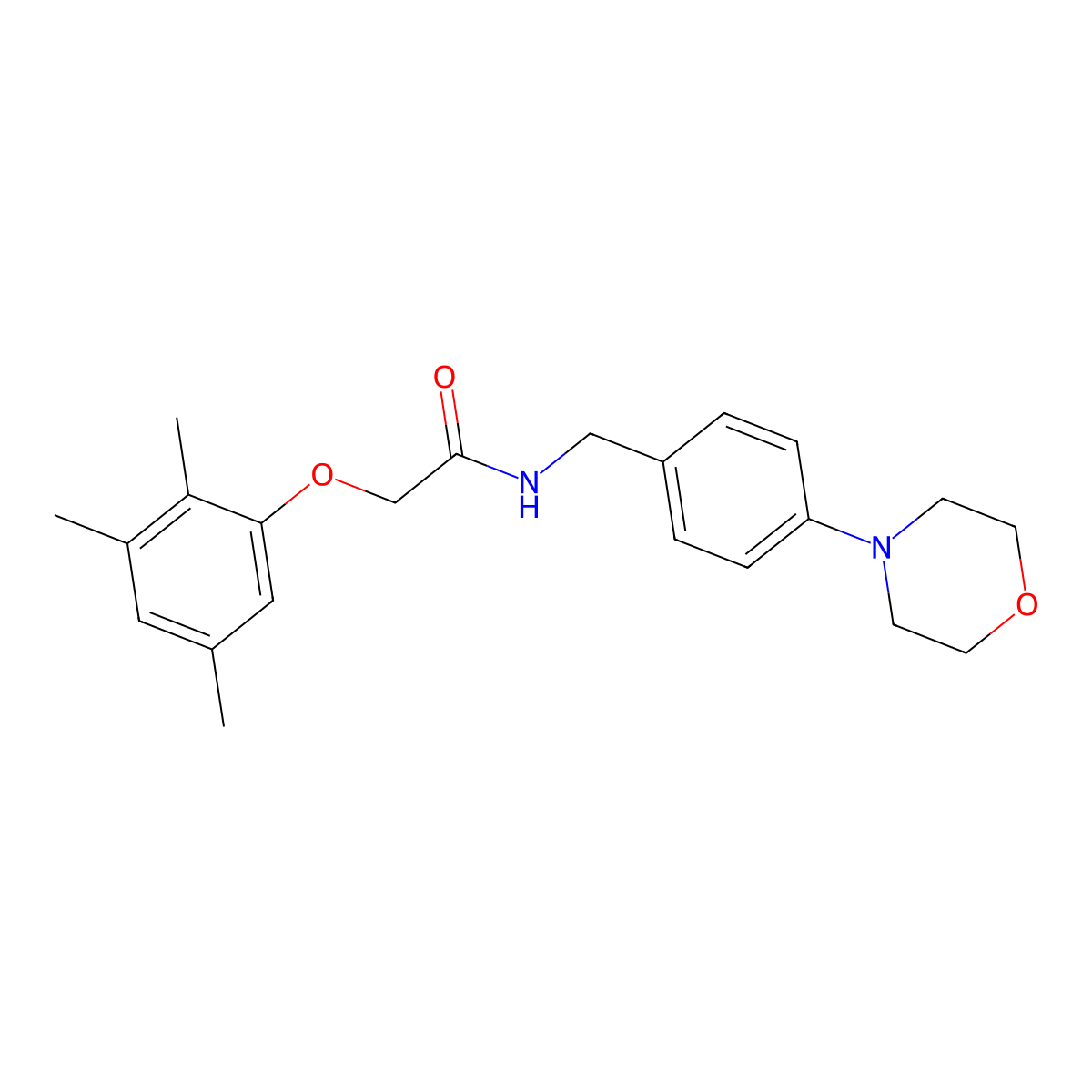 N-[4-(morpholin-4-yl)benzyl]-2-(2,3,5-trimethylphenoxy)acetamide molecular structure, CAS 1269375-83-8