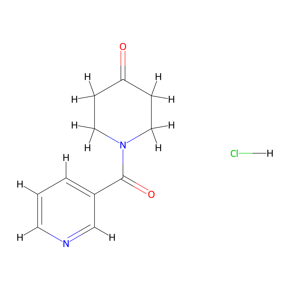 1-(3-Pyridinylcarbonyl)-4-piperidinone hydrochloride molecular structure, CAS 1269376-55-7