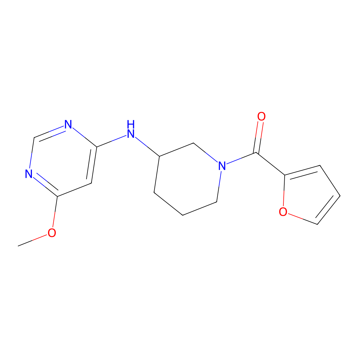N-[1-(2-furoyl)piperidin-3-yl]-6-methoxypyrimidin-4-amine molecular structure, CAS 1269376-70-6