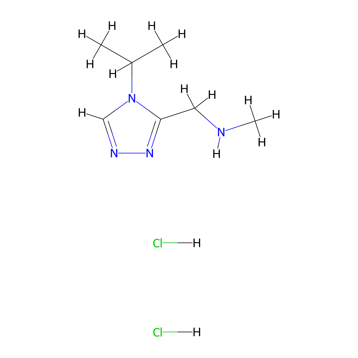[(4-Isopropyl-4H-1,2,4-triazol-3-yl)methyl]methylamine dihydrochloride molecular structure, CAS 1269379-00-1