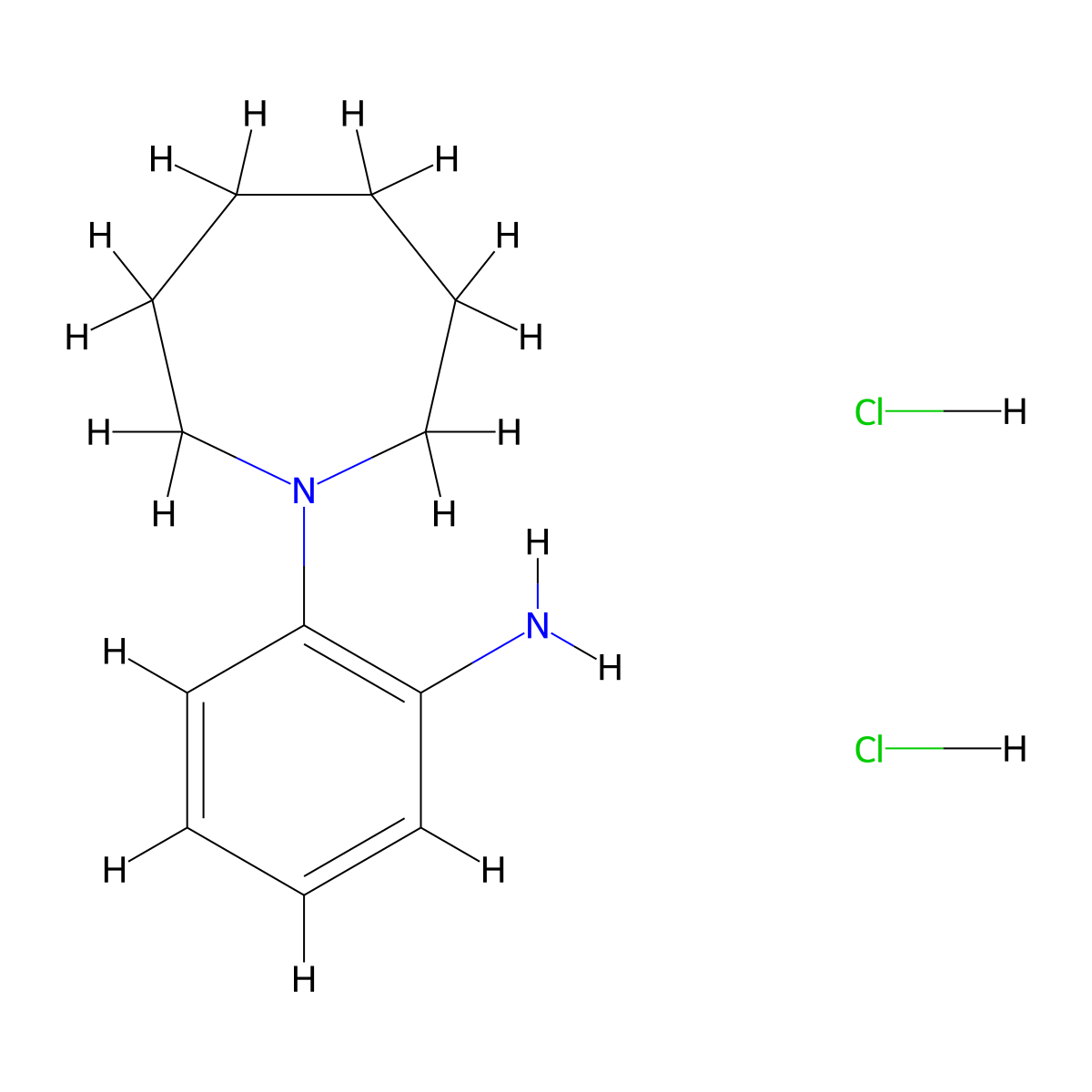 [2-(1-Azepanyl)phenyl]amine dihydrochloride molecular structure, CAS 1269384-64-6
