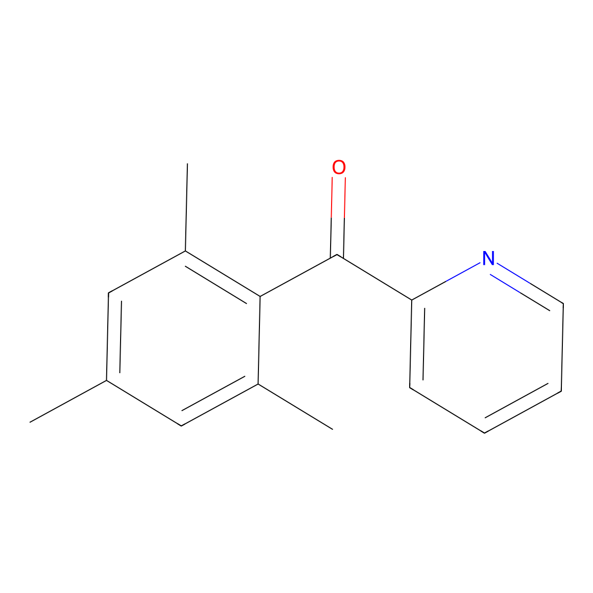 2-Pyridinyl(2,4,6-trimethylphenyl)methanone molecular structure, CAS 126939-66-0