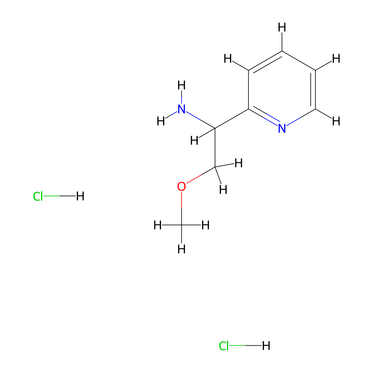[2-Methoxy-1-(2-pyridinyl)ethyl]amine dihydrochloride molecular structure, CAS 1269394-08-2