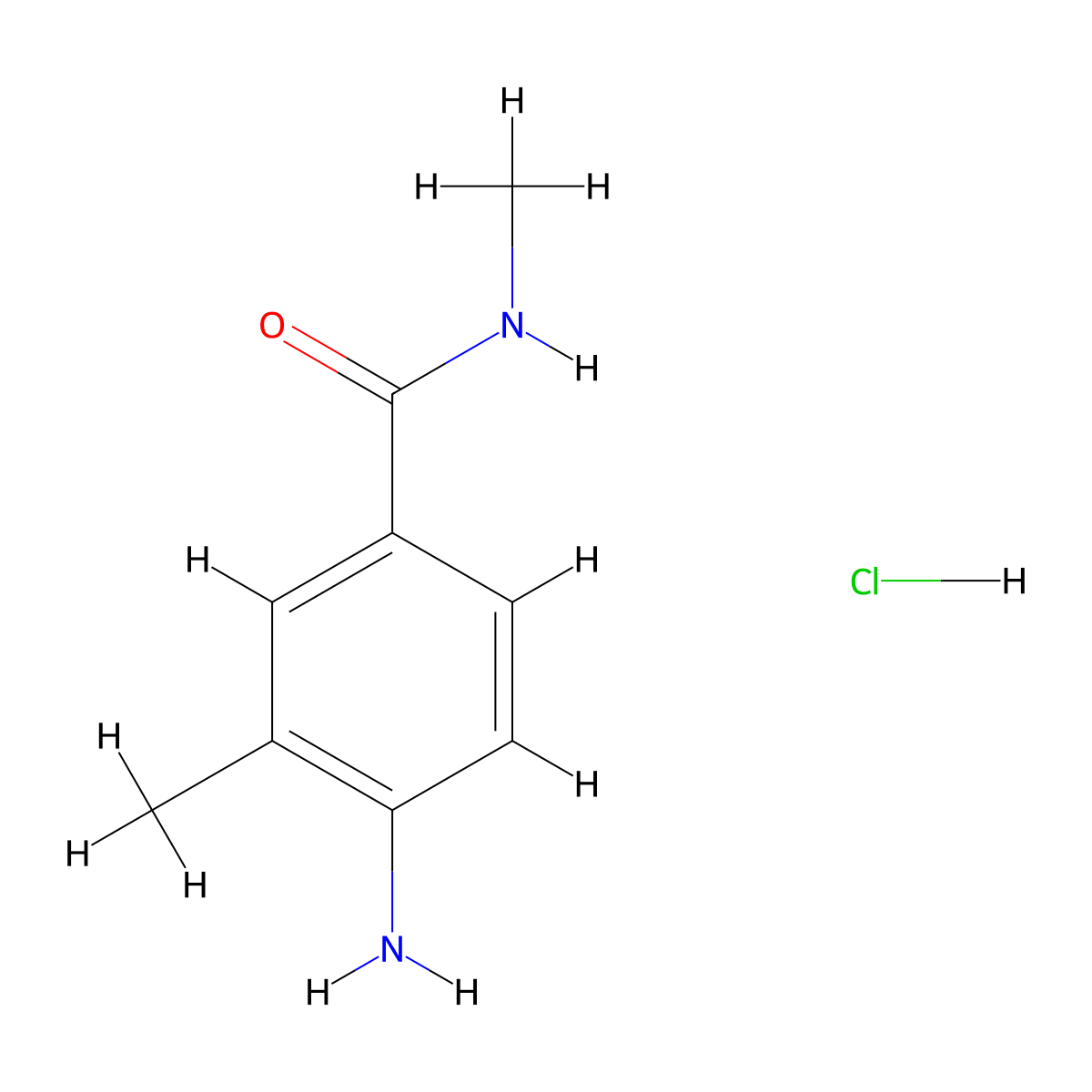 4-Amino-N,3-dimethylbenzamide hydrochloride molecular structure, CAS 1269394-46-8