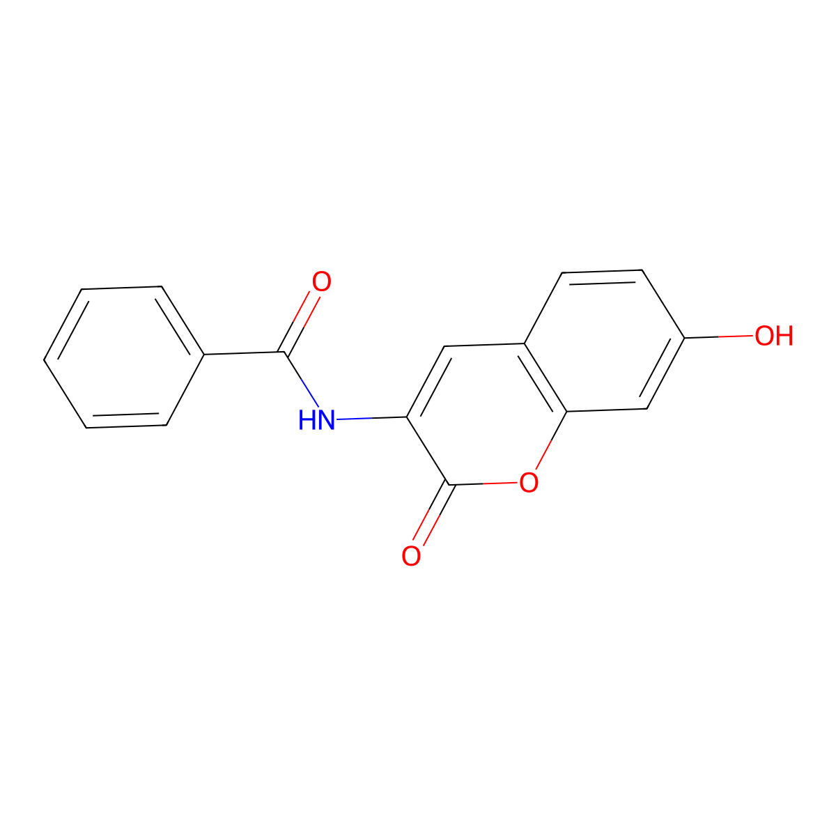 N-(7-hydroxy-2-oxo-2H-chromen-3-yl)benzamide molecular structure, CAS 126940-57-6