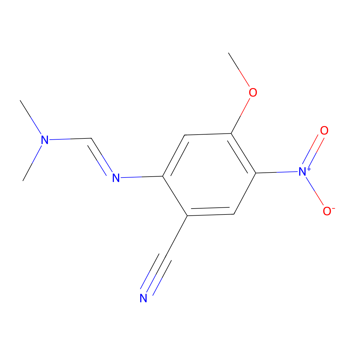 N'-(2-cyano-5-methoxy-4-nitrophenyl)-N,N-dimethylformimidamide molecular structure, CAS 1269400-04-5