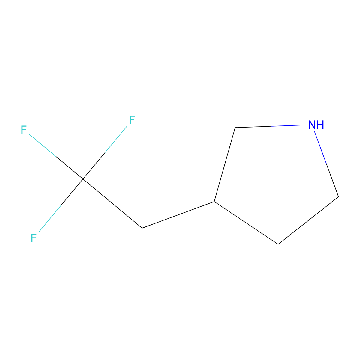 3-(2,2,2-Trifluoroethyl)pyrrolidine molecular structure, CAS 1269400-69-2