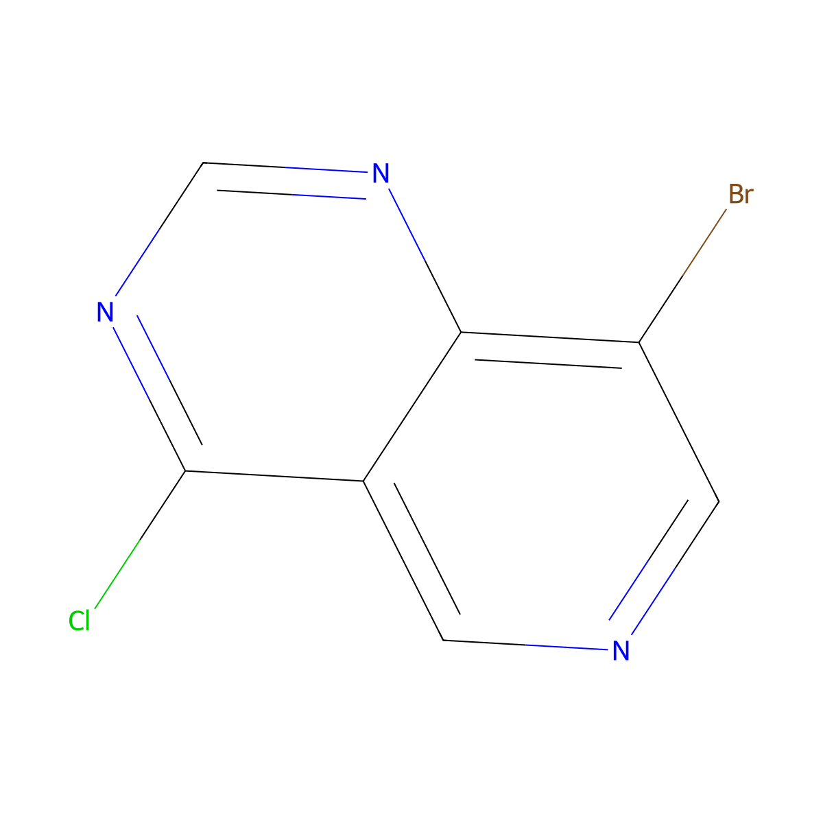 8-Bromo-4-chloropyrido[4,3-d]pyrimidine molecular structure, CAS 1269421-61-5