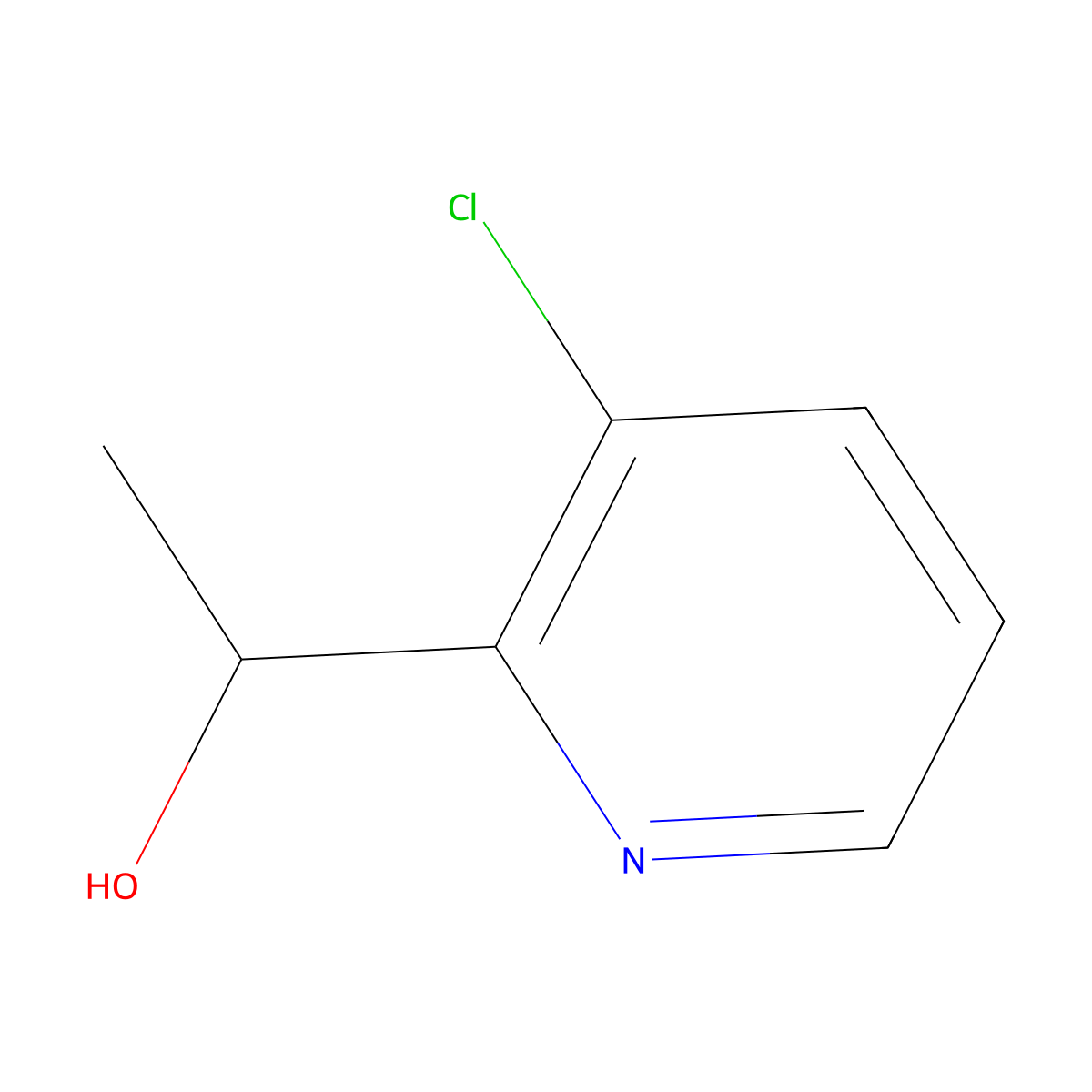 1-(3-Chloropyridin-2-yl)ethanol molecular structure, CAS 1269430-33-2