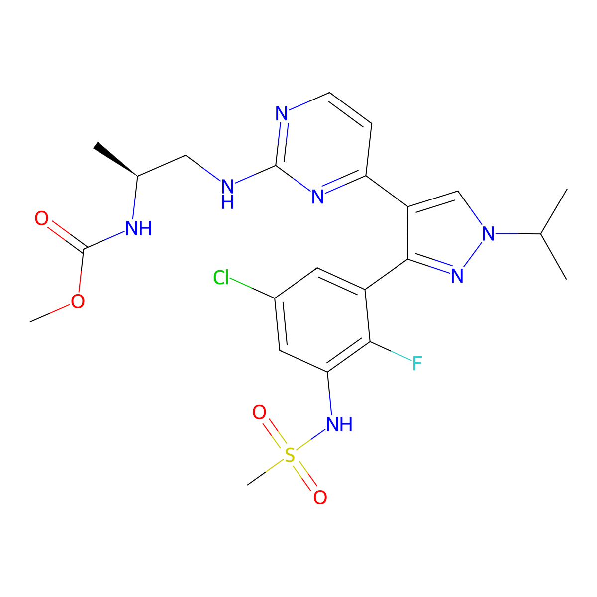 Encorafenib molecular structure, CAS 1269440-17-6