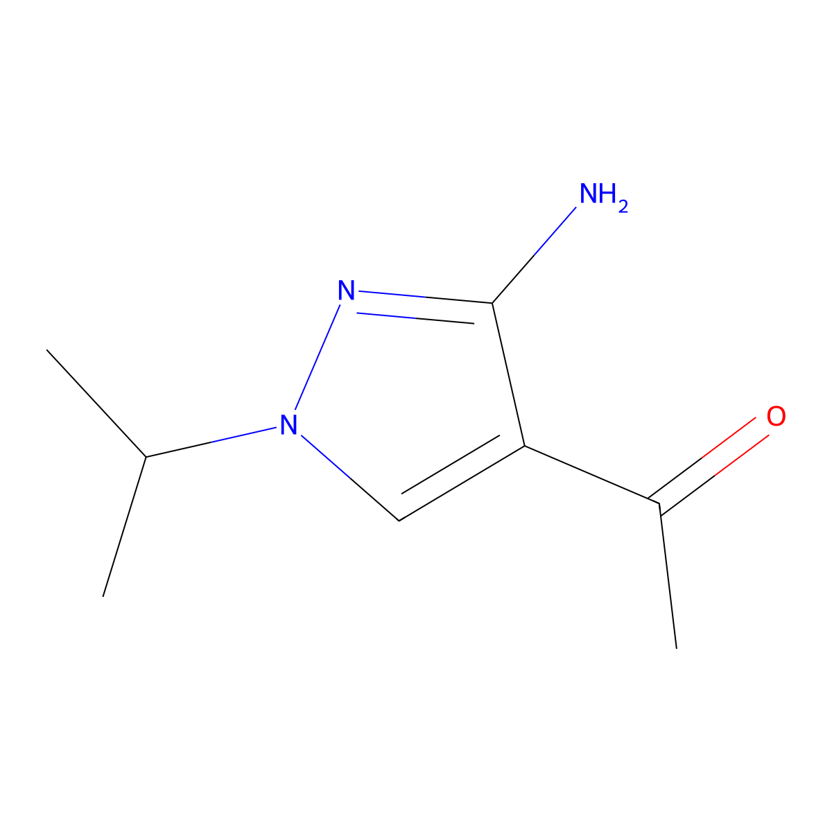 1-(3-amino-1-isopropyl-1H-pyrazol-4-yl)ethanone molecular structure, CAS 1269440-48-3