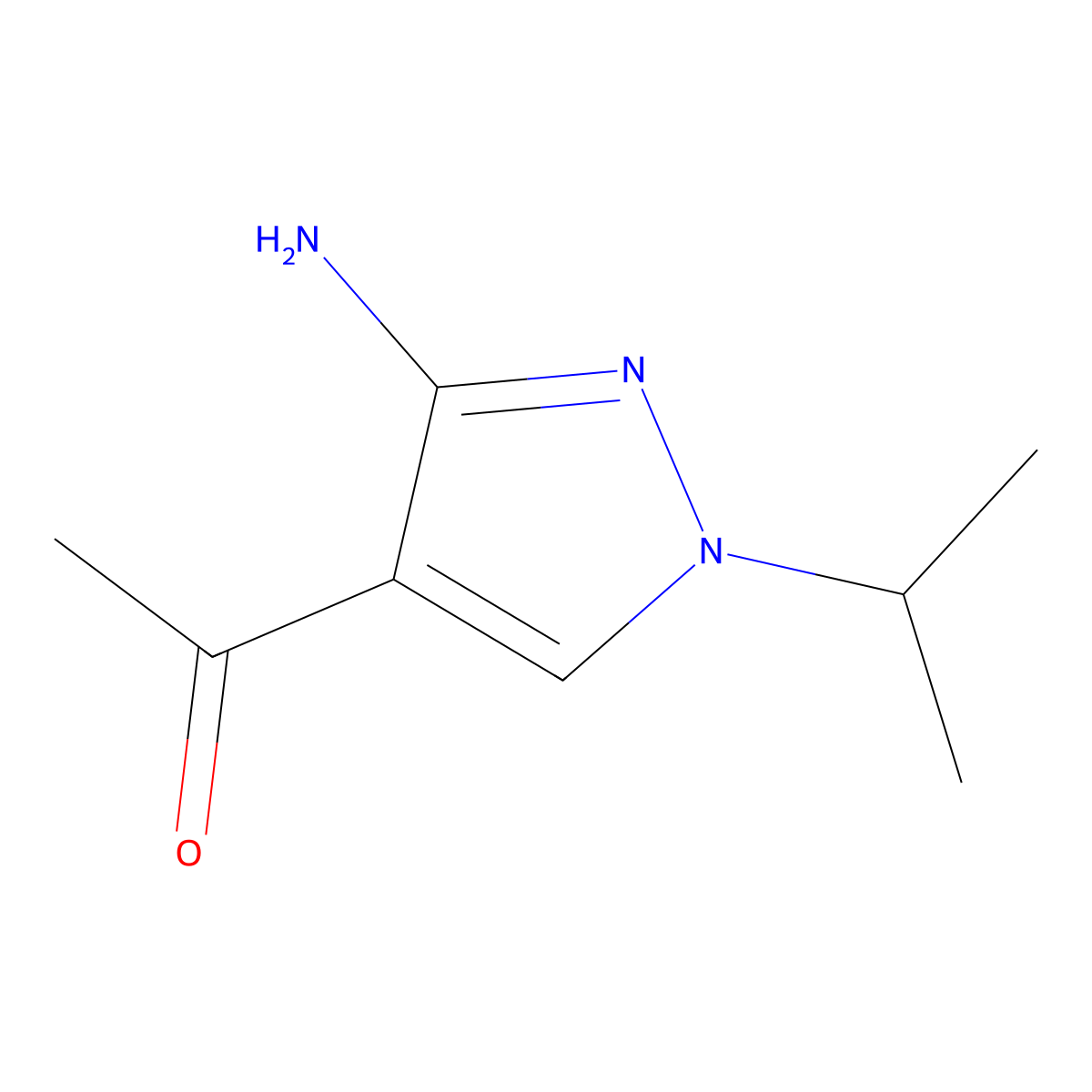 1-(3-amino-1-isopropyl-1H-pyrazol-4-yl)ethanone molecular structure, CAS 1269440-48-3