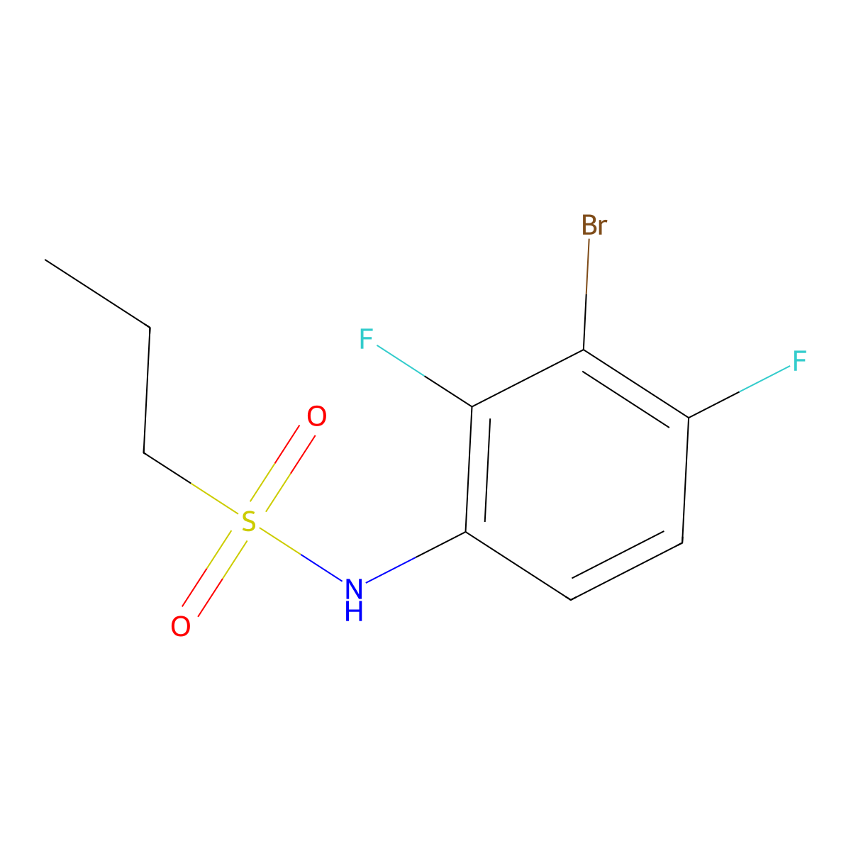 N-(3-bromo-2,4-difluorophenyl)propane-1-sulfonamide molecular structure, CAS 1269440-66-5