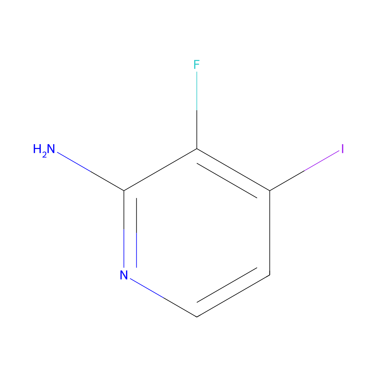 3-Fluoro-4-iodopyridin-2-amine molecular structure, CAS 1269440-67-6