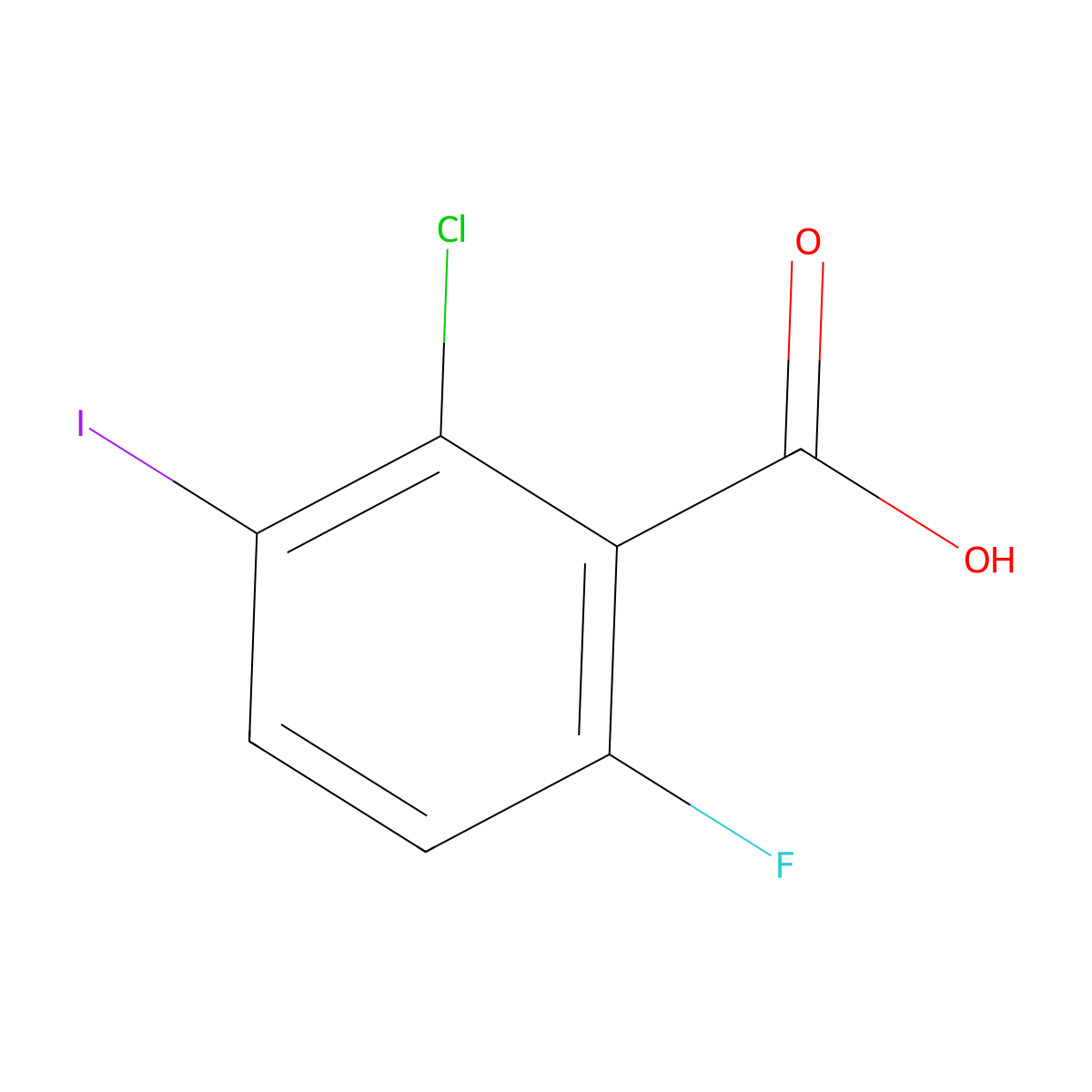 2-Chloro-6-fluoro-3-iodobenzoic acid molecular structure, CAS 1269448-25-0