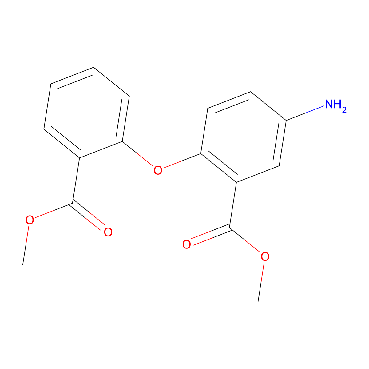 Methyl 5-amino-2-(2-(methoxycarbonyl)phenoxy)benzoate molecular structure, CAS 1269448-82-9