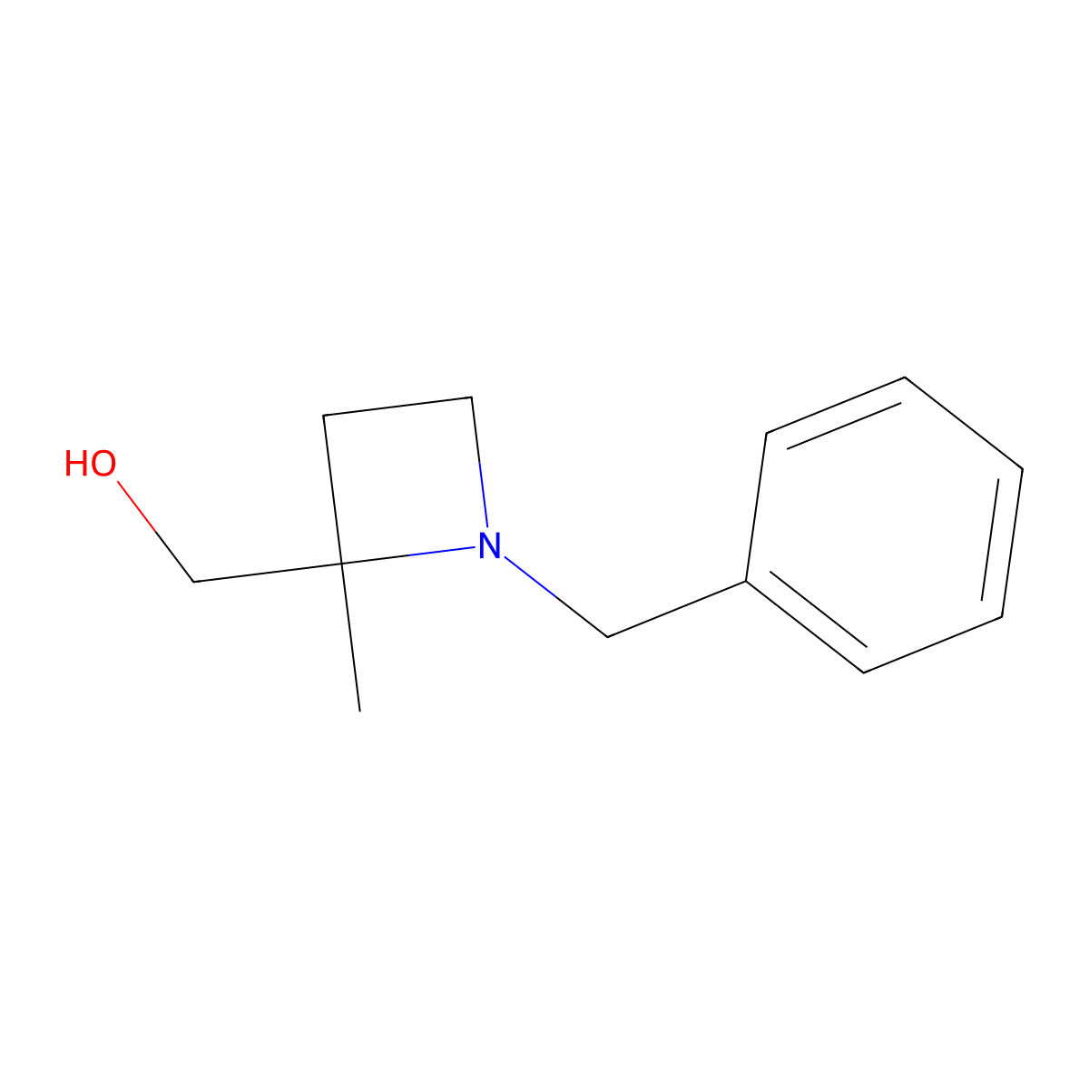 (1-Benzyl-2-methylazetidin-2-yl)methanol molecular structure, CAS 1269460-63-0