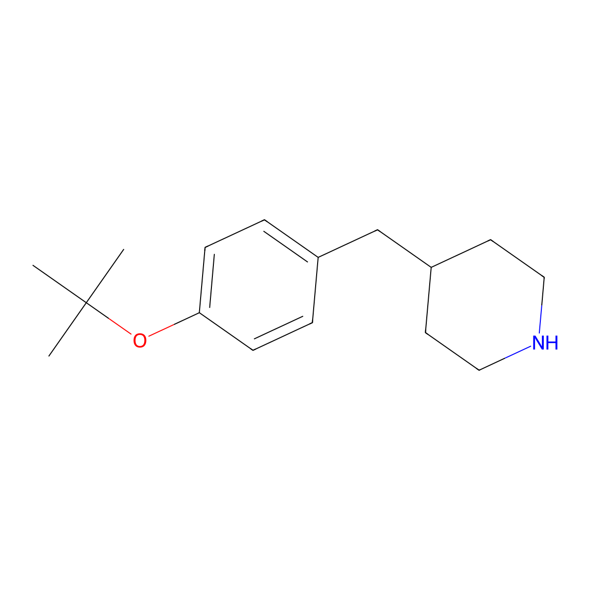 4-{[4-(Tert-butoxy)phenyl]methyl}piperidine molecular structure, CAS 1269461-99-5