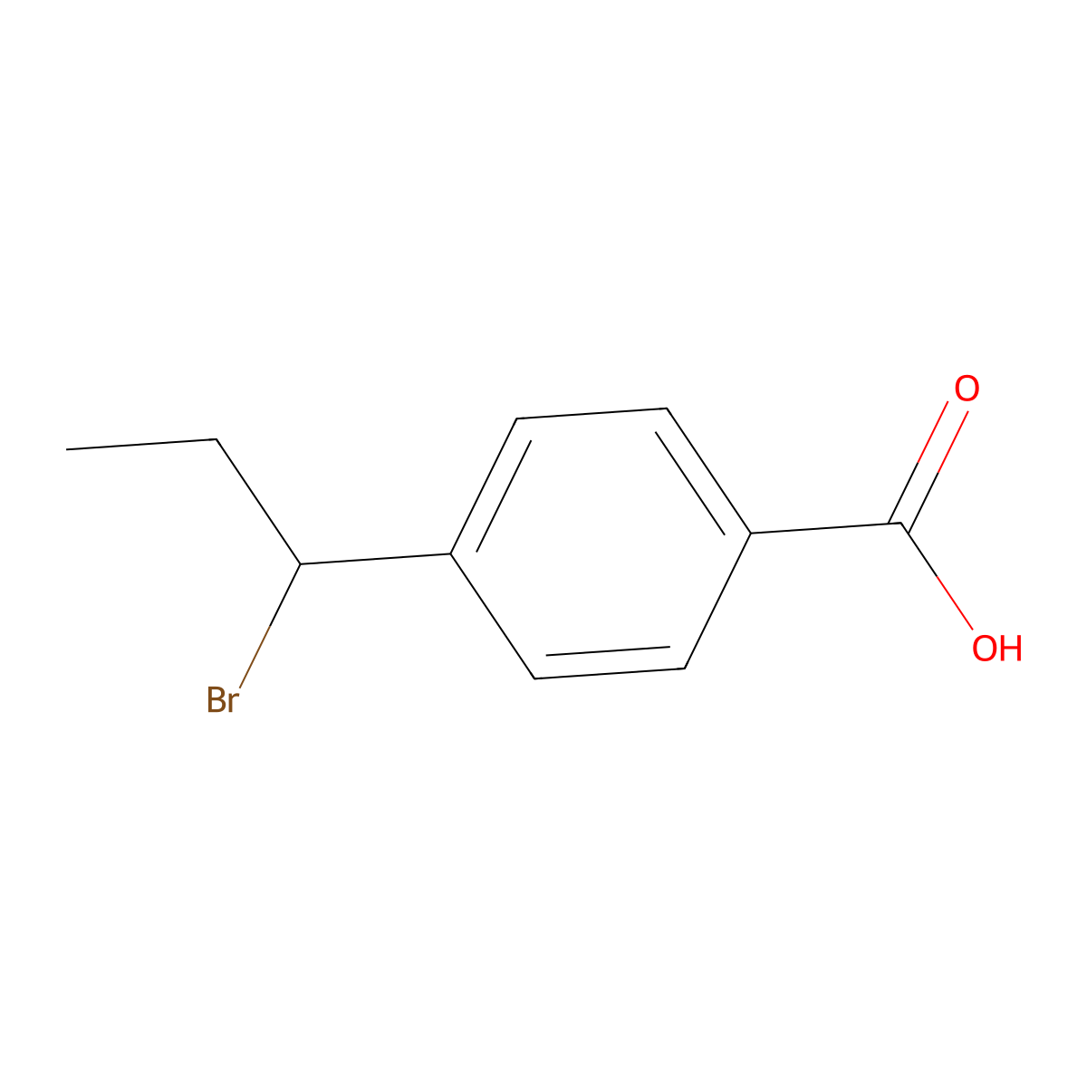 4-(1-Bromopropyl)benzoic acid molecular structure, CAS 1269462-08-9