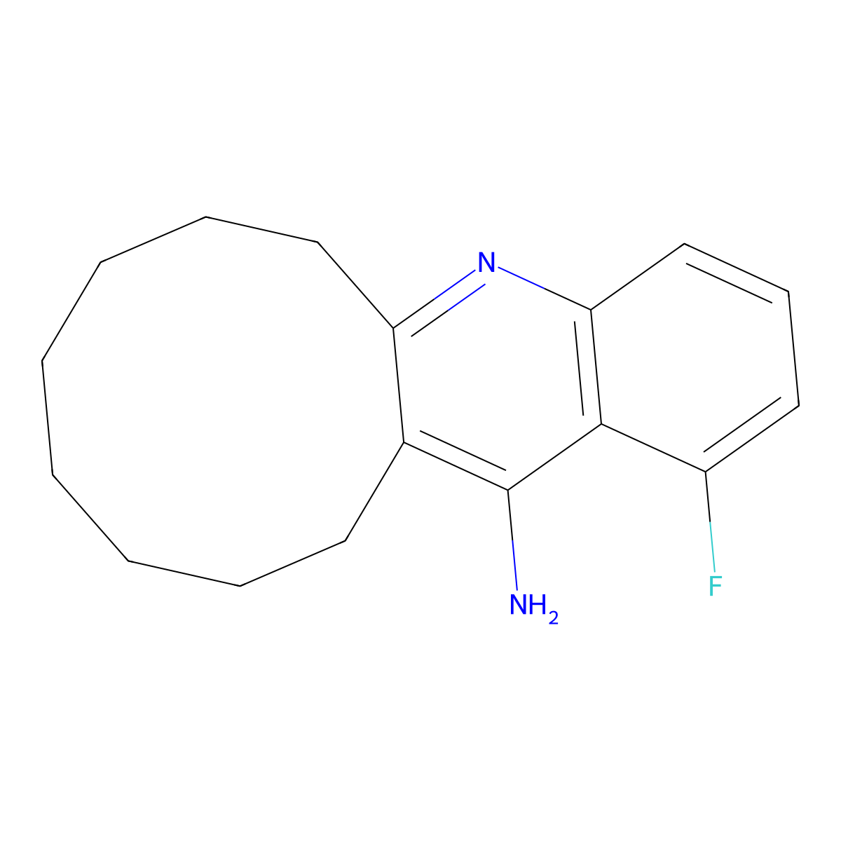 1-Fluoro-6,7,8,9,10,11,12,13-octahydrocyclodeca[b]quinolin-14-amine molecular structure, CAS 1269462-57-8