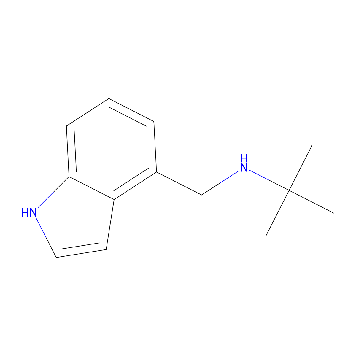 tert-butyl[(1H-indol-4-yl)methyl]amine molecular structure, CAS 1269465-98-6