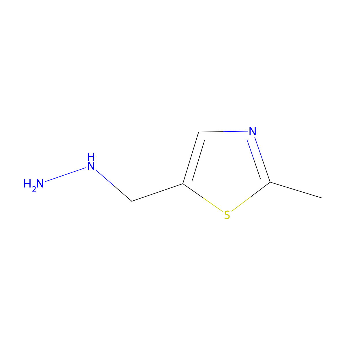5-(Hydrazinylmethyl)-2-methyl-1,3-thiazole molecular structure, CAS 1269469-50-2