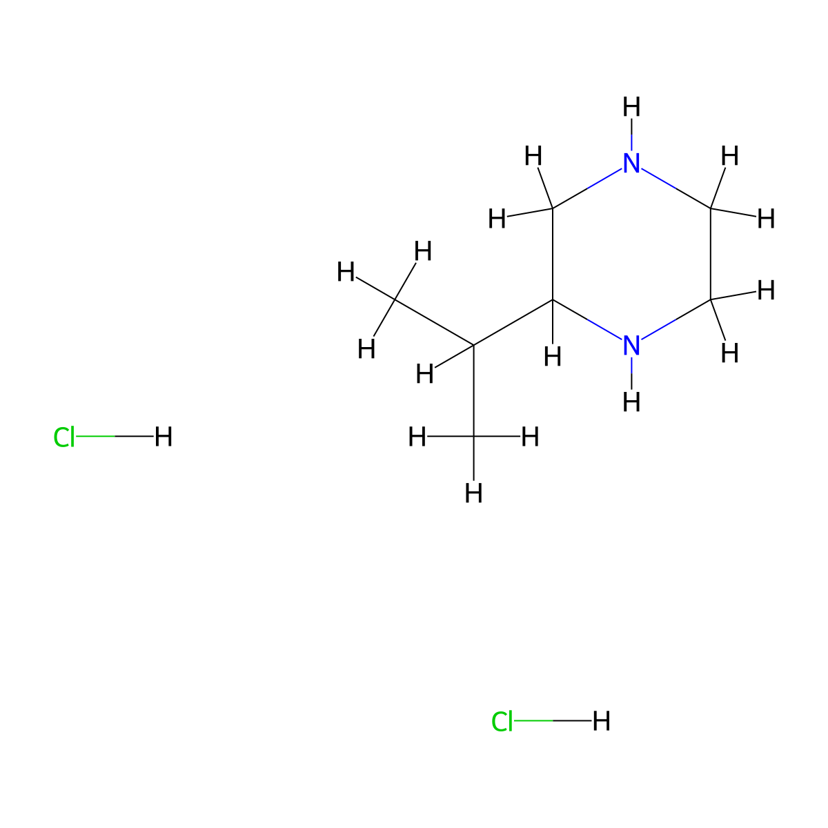 2-Isopropylpiperazine dihydrochloride molecular structure, CAS 1269469-74-0