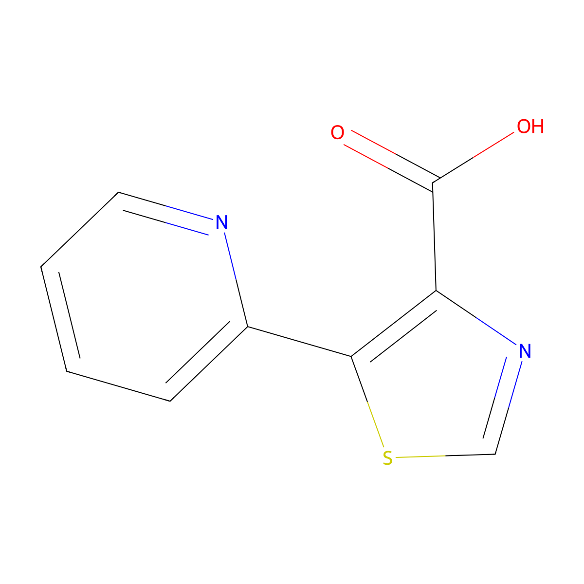 5-(2-pyridinyl)-4-Thiazolecarboxylic acid molecular structure, CAS 1269469-93-3