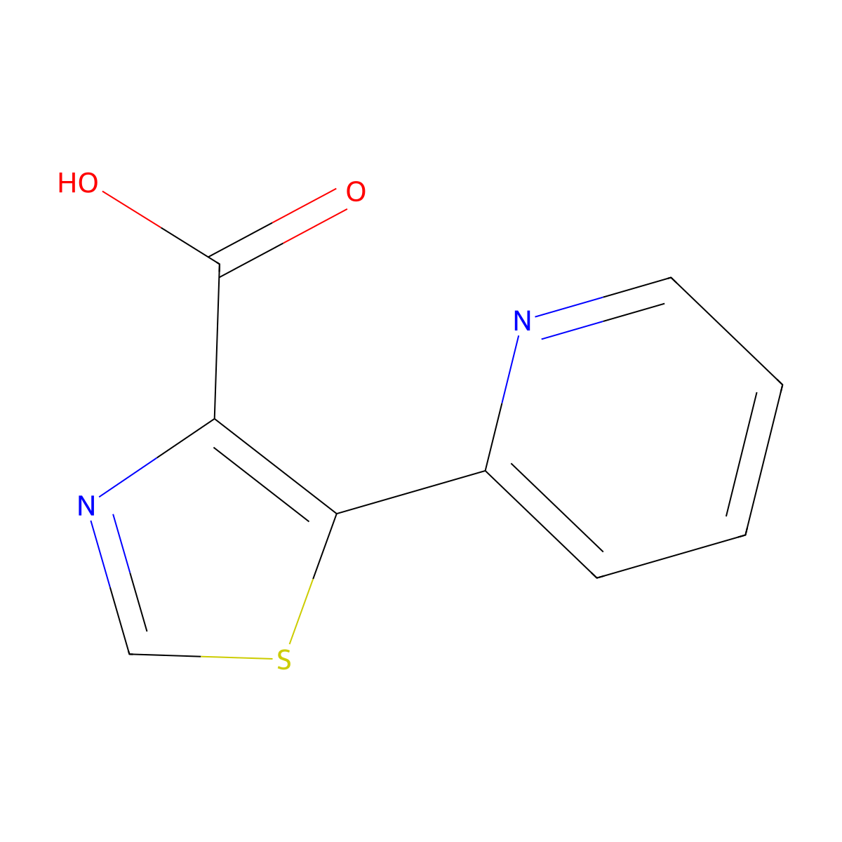 5-(2-pyridinyl)-4-Thiazolecarboxylic acid molecular structure, CAS 1269469-93-3