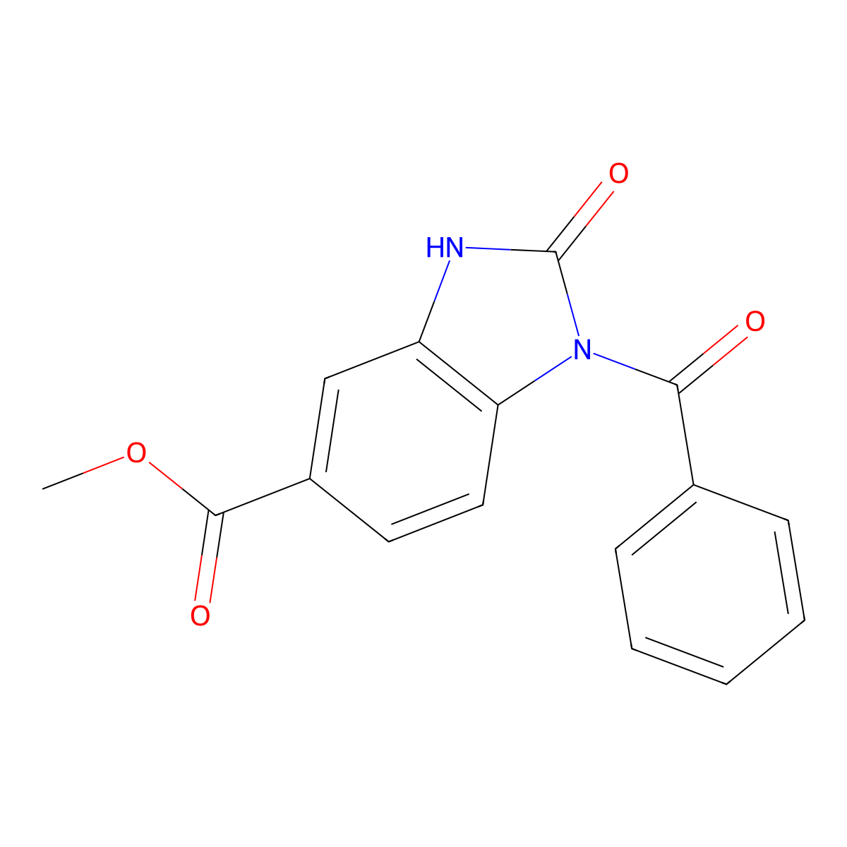 methyl 1-benzoyl-2-hydroxy-1H-1,3-benzodiazole-5-carboxylate molecular structure, CAS 1269470-03-2